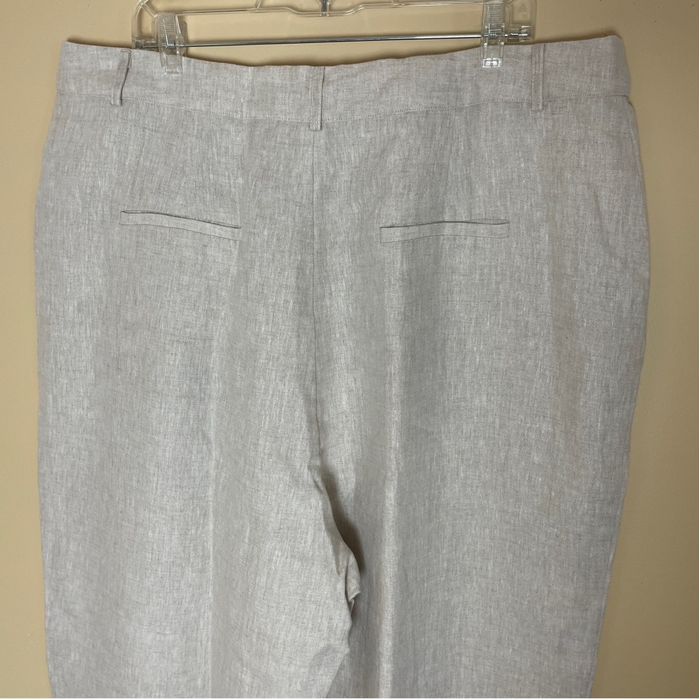 REFORMATION Vesta Linen Pant 18 NEW Quiet Luxury Old Money Minimalist Neutral - Picture 7 of 11